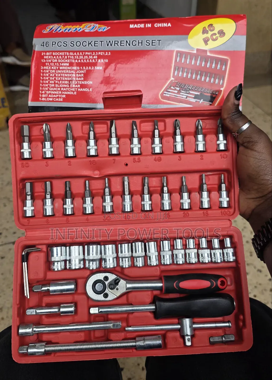46pcs Socket Wrench Set(4mm-14mm)