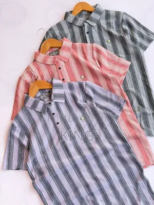 Wesh Stripe Design Men's Short-Sleeve Polo Shirts