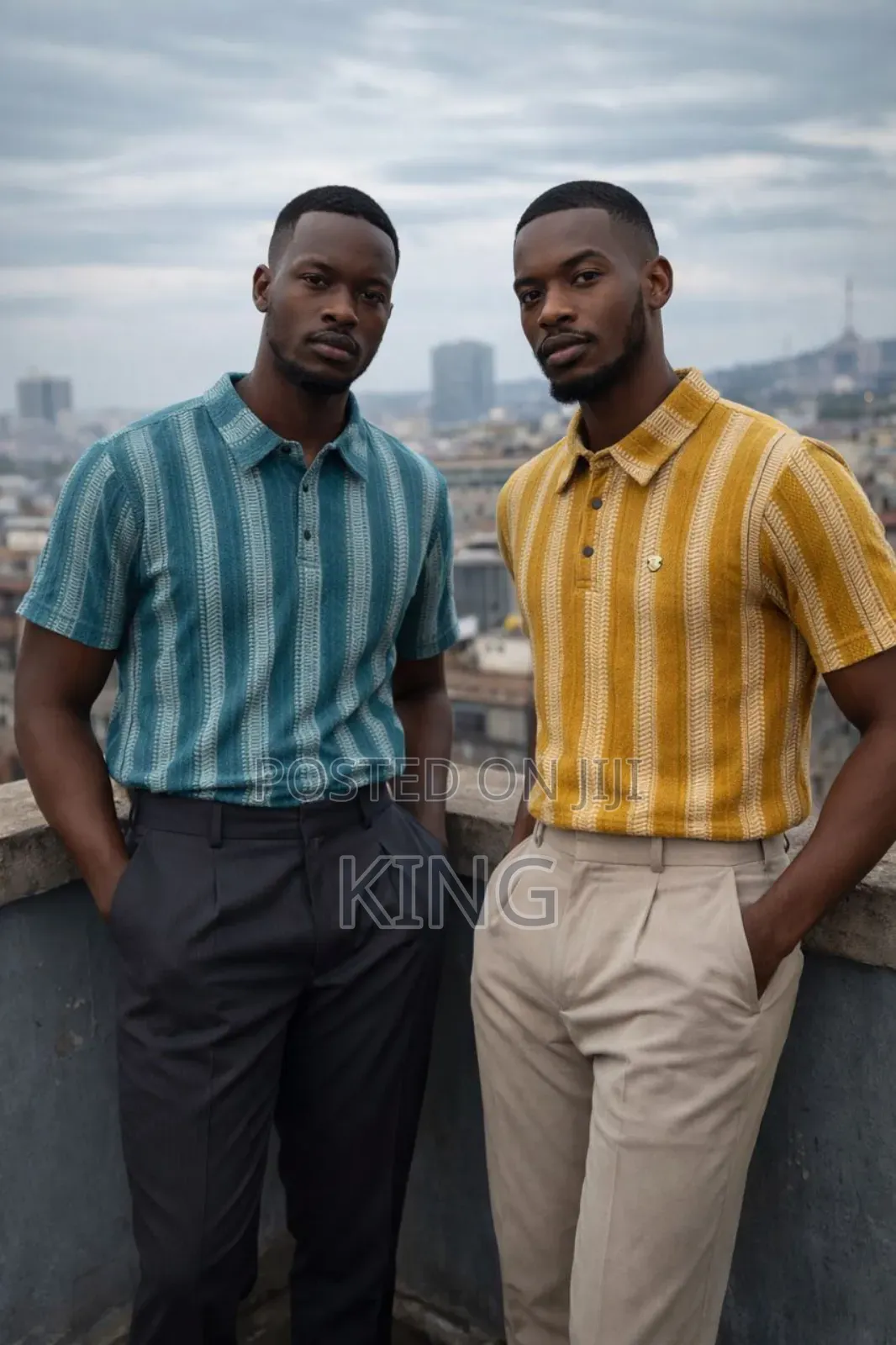 Wesh Stripe Design Men's Short-Sleeve Polo Shirts