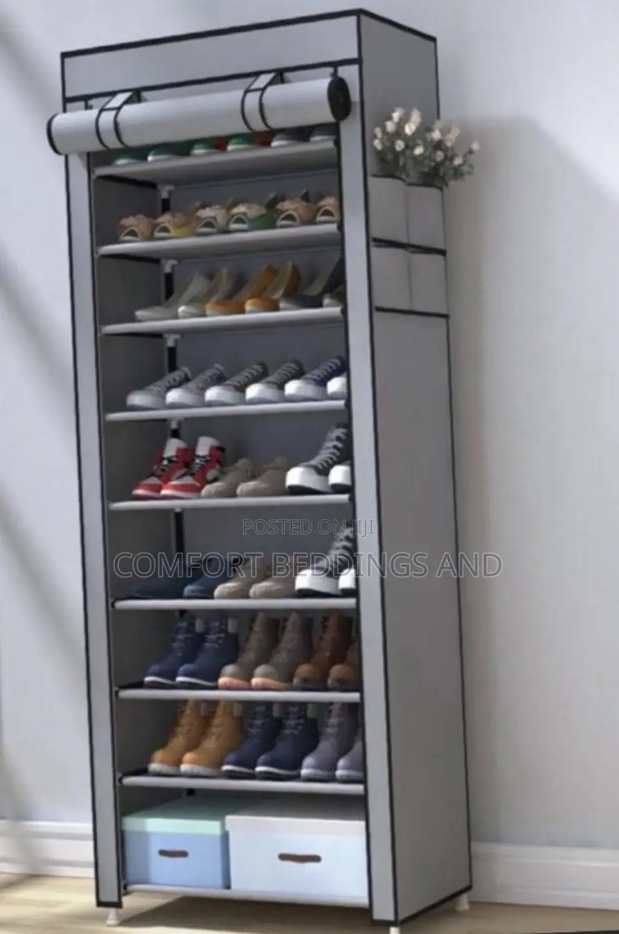 Single Column Metallic Shoe Rack