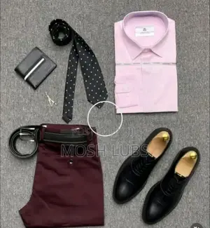 A Clothing Set With a Khaki Pant+A Matching Shirt