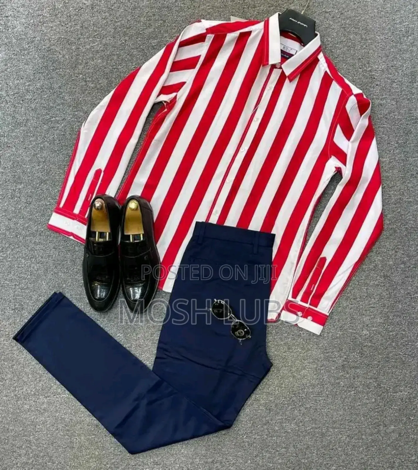 A Clothing Set With a Khaki Pant+A Matching Shirt