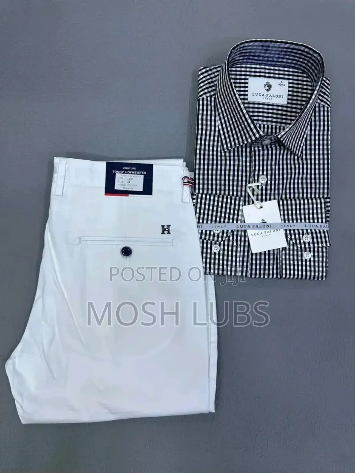 A Clothing Set With a Khaki Pant+A Matching Shirt