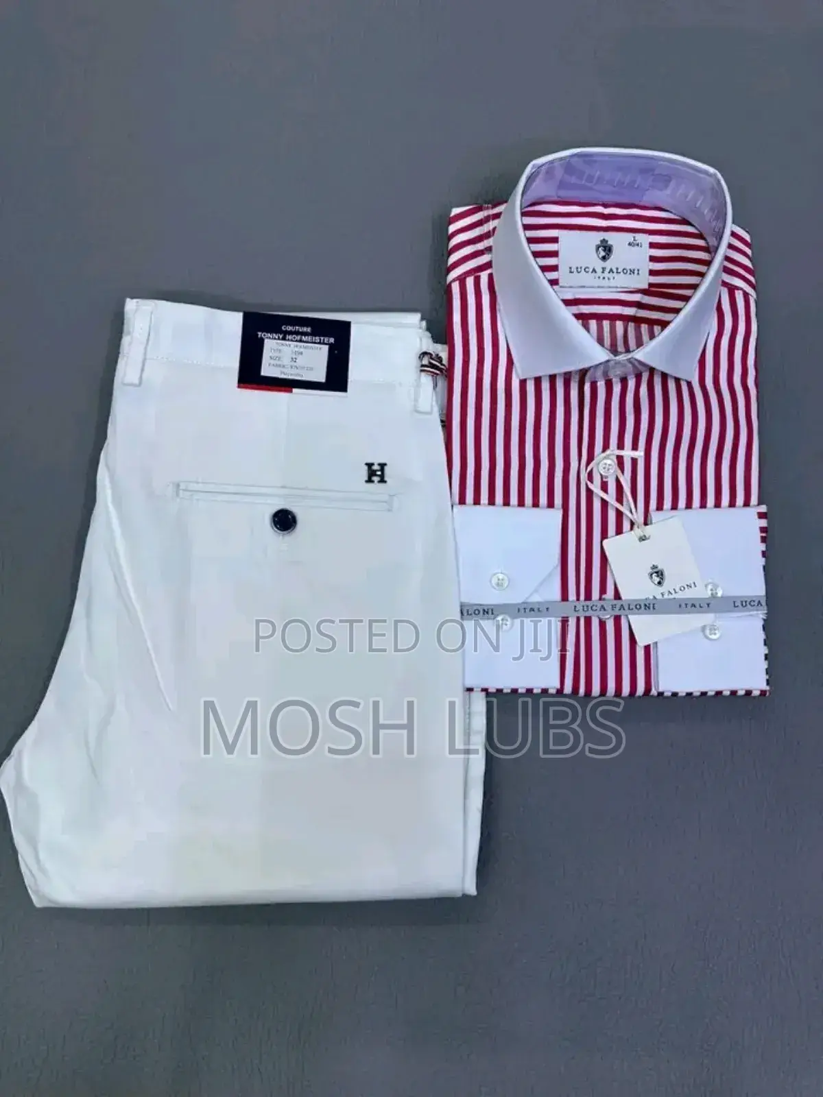 A Clothing Set With a Khaki Pant+A Matching Shirt