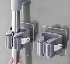 Self-Adhesive Wall-Mounted Mop and Broom Holder