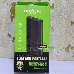 Oraimo Toast 10 Flash (Opb-P118d) Is a 10,000mah Portable Power Bank
