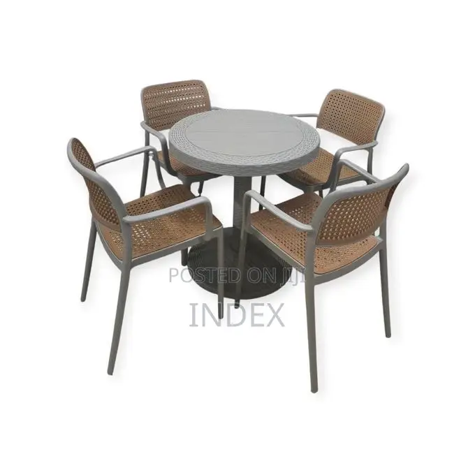 Comfortable Dining Plastic 4 Chairs and Table