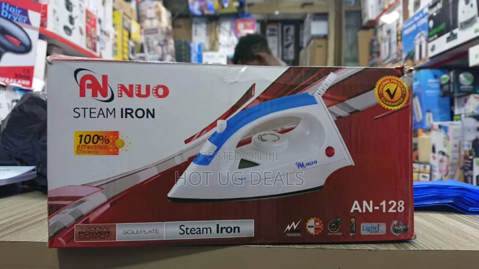 Electric Steam Flat Iron - White, Black