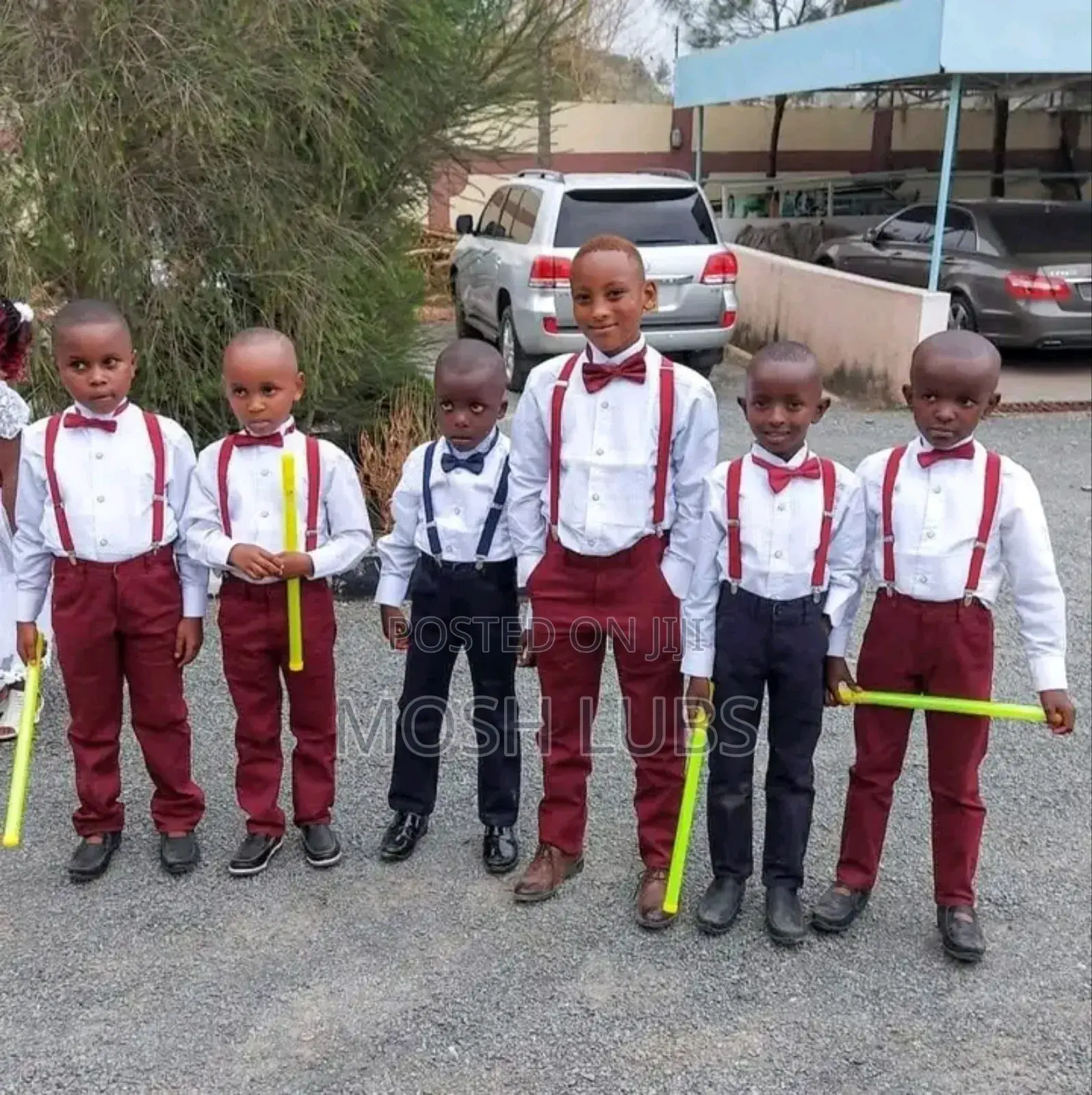 Plain Tuxedo Shirts in White With Bowties