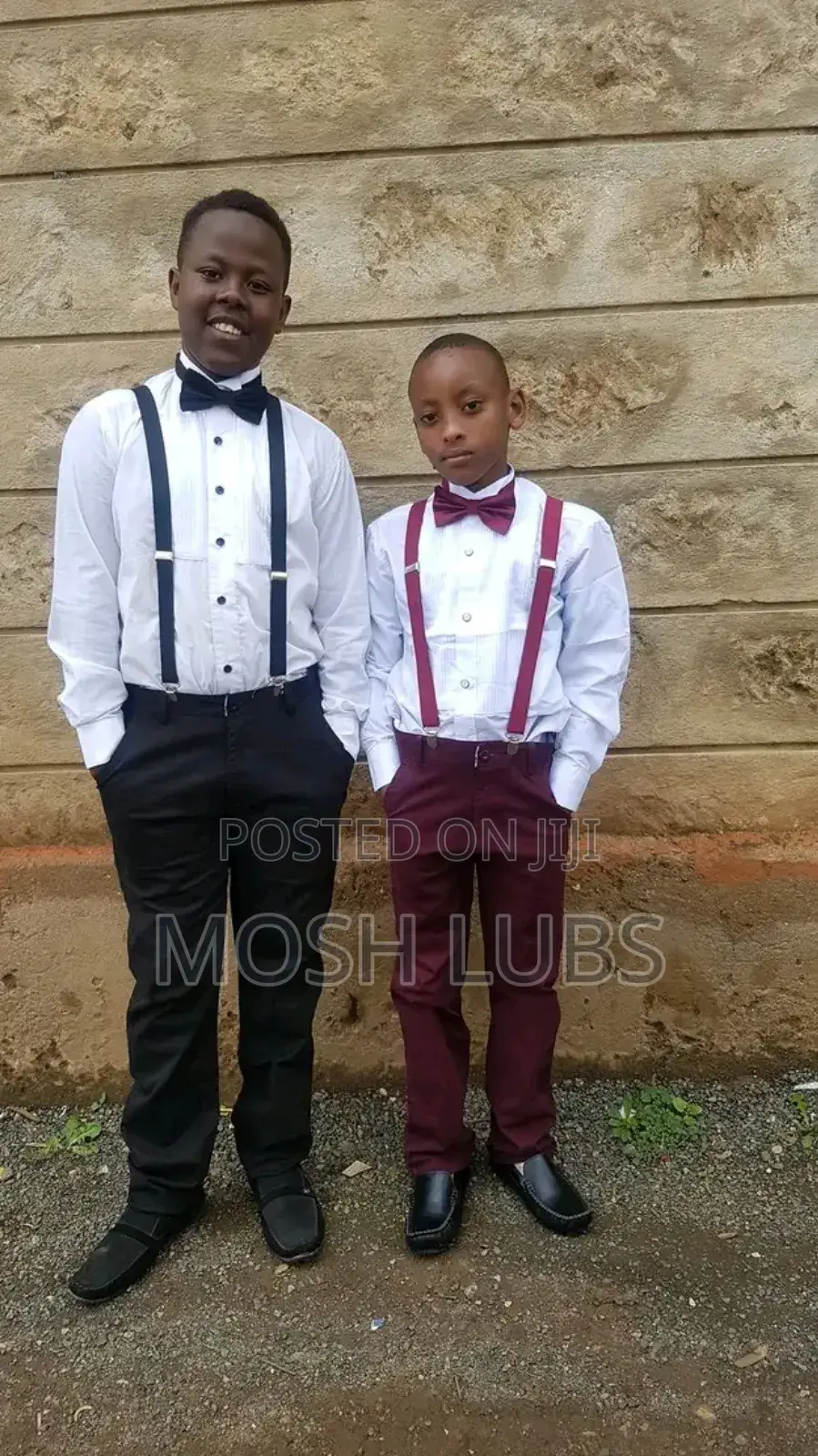 Plain Tuxedo Shirts in White With Bowties