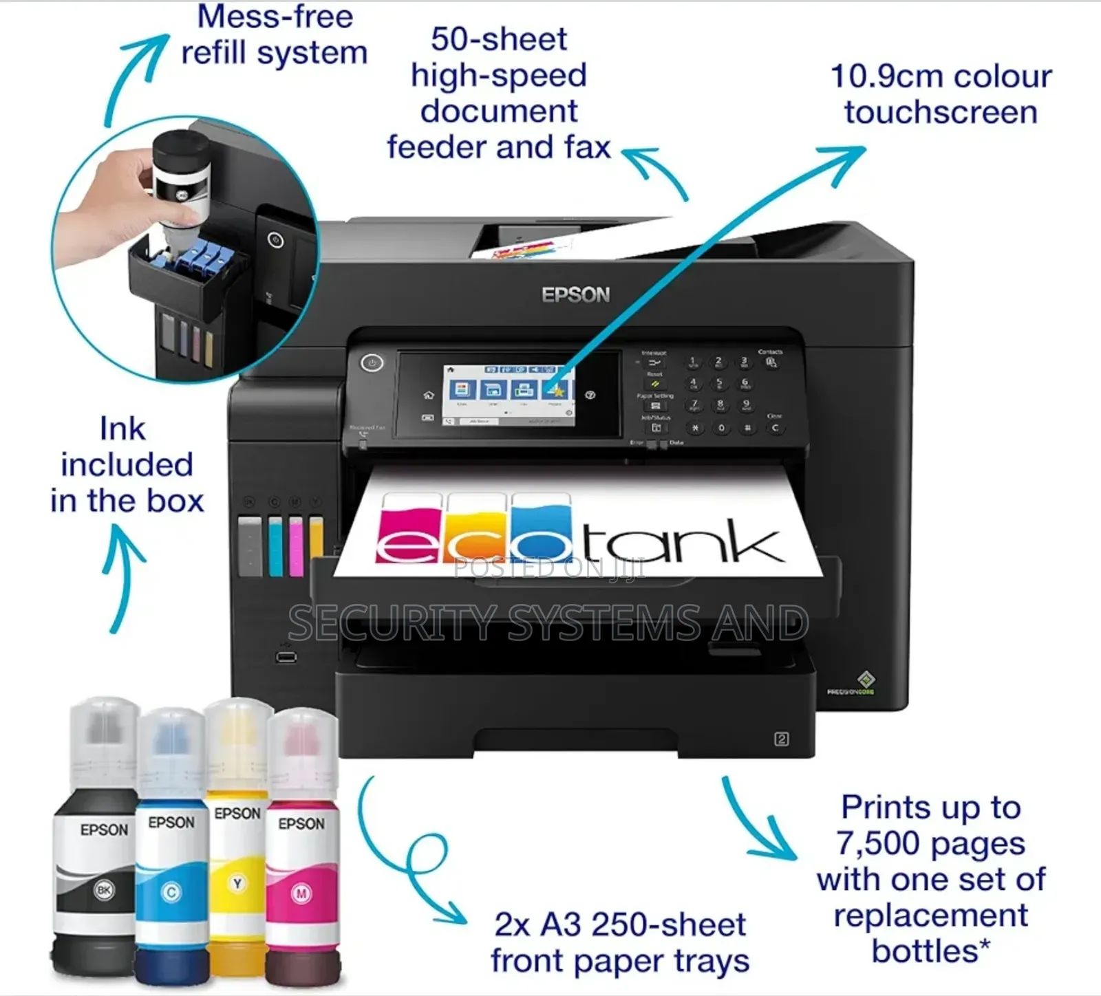 Epson Ecotank L15150 Printer- A3+ Print/Scan/Copy/Fax Wi-Fi