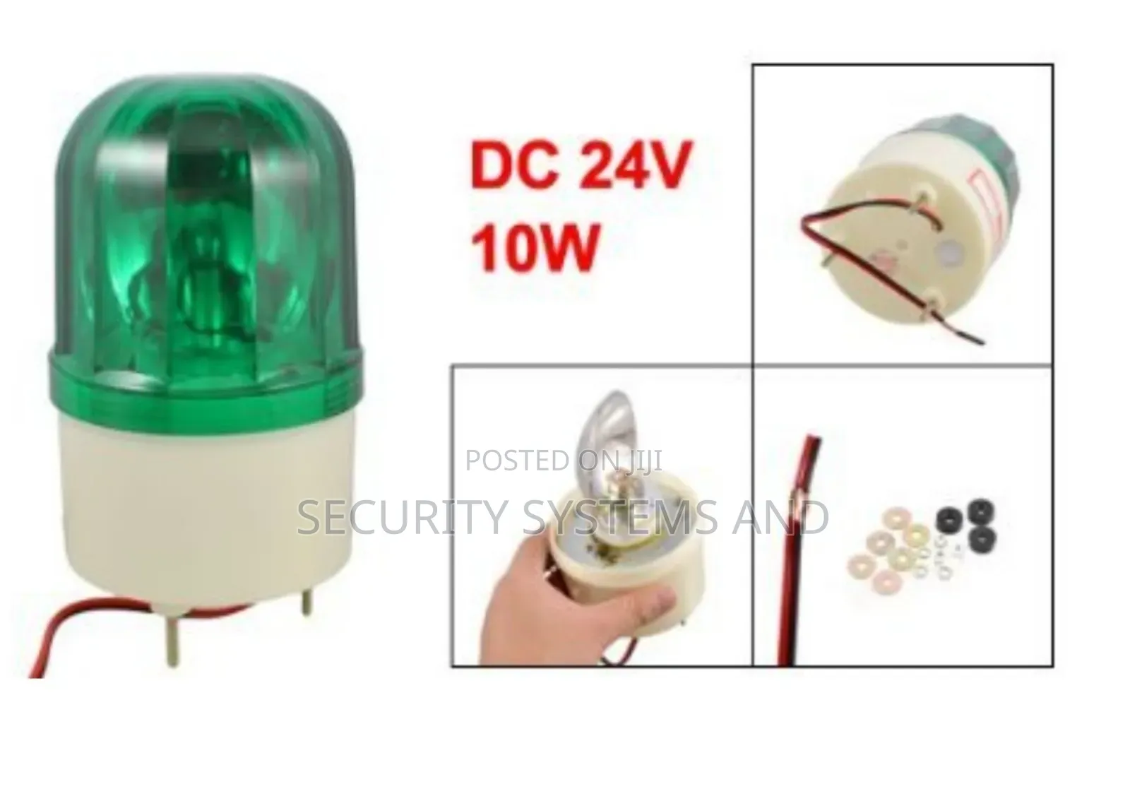 Dc 24v Green Rotary Light Halogen Bulb Industrial Signal Lamp 10w