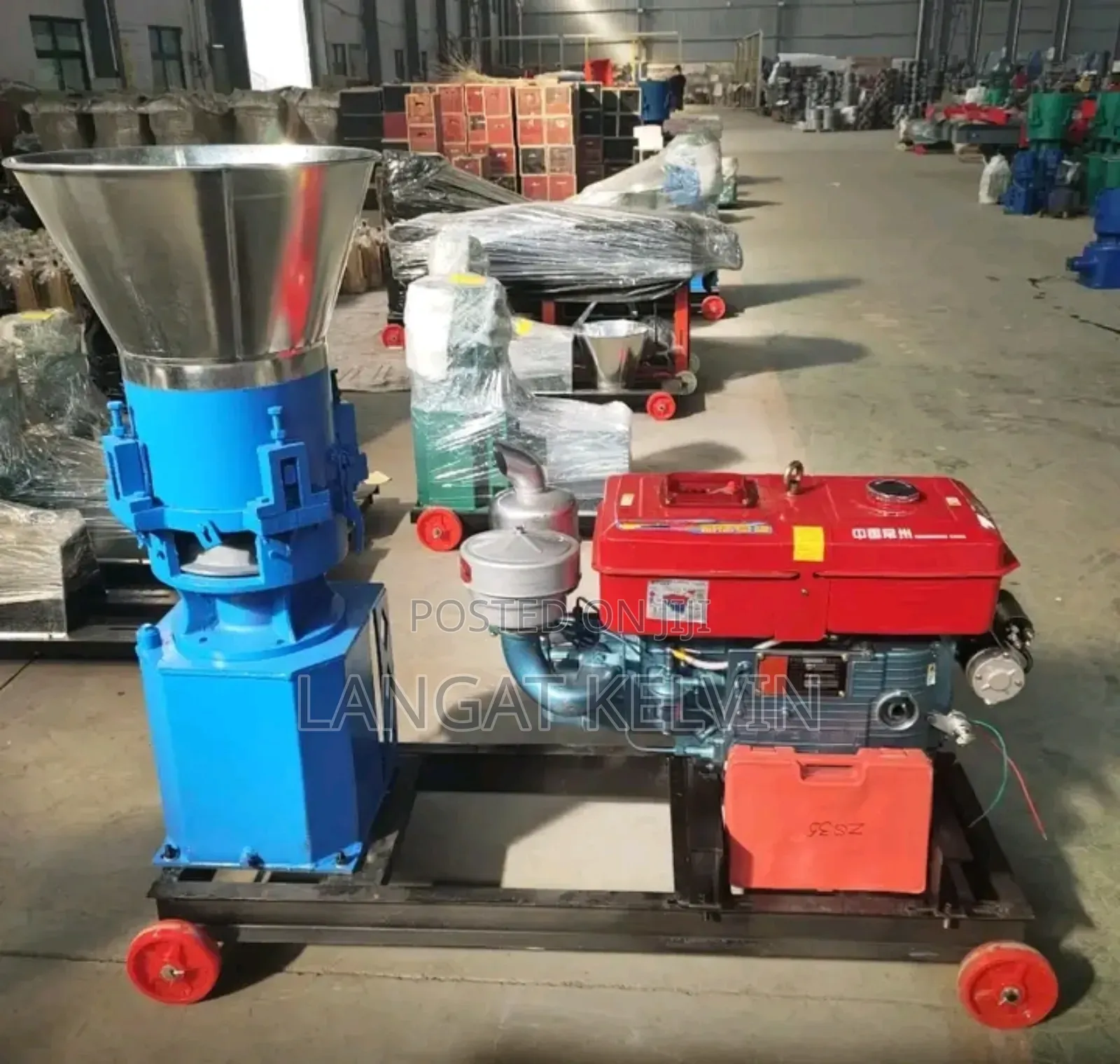  High-Quality Feed Pellet Making Machine – 24hp Diesel Powered!