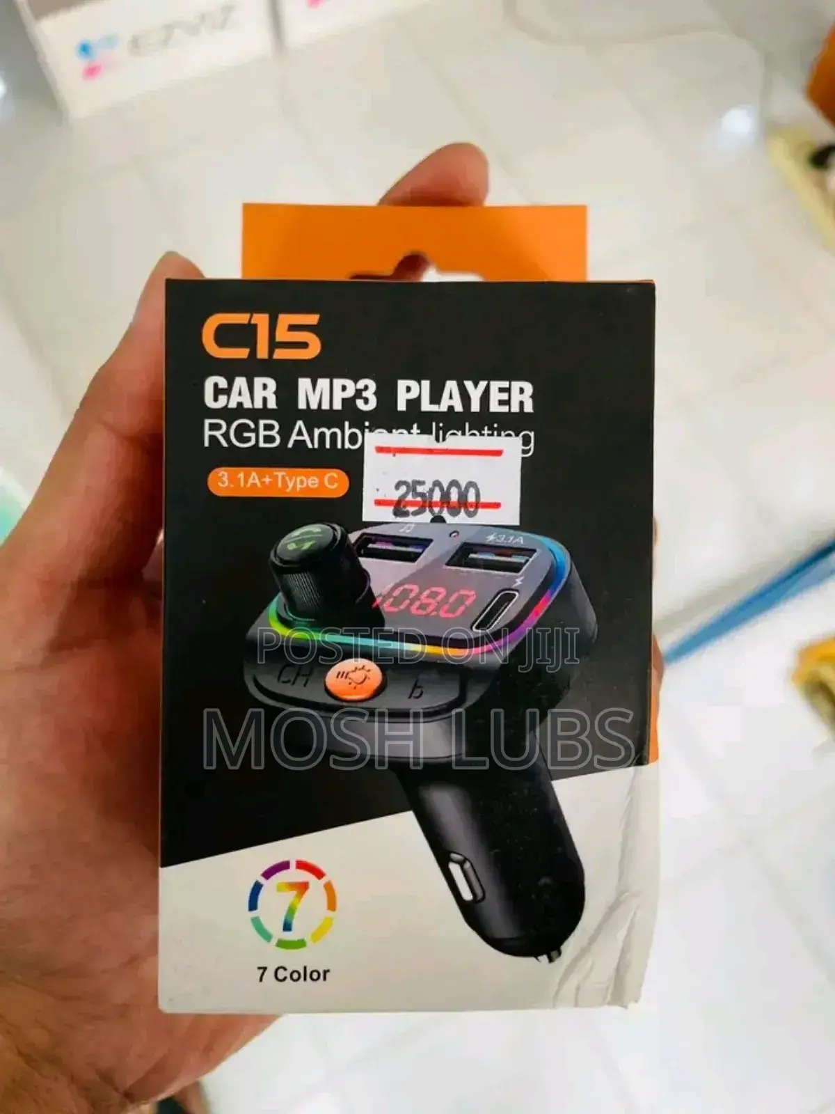 5 in 1 Car Fm Radio Transmitter, Charger,Sd Card,Flash Disk 