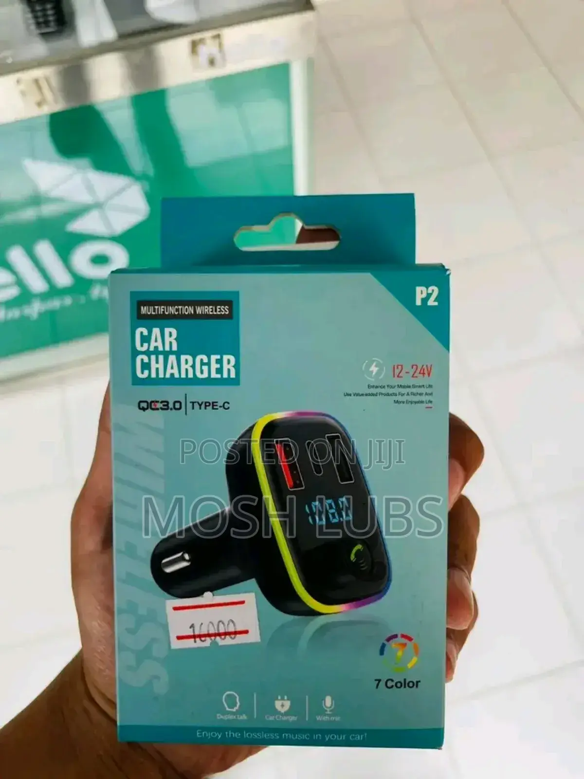 5 in 1 Car Fm Radio Transmitter, Charger,Sd Card,Flash Disk 