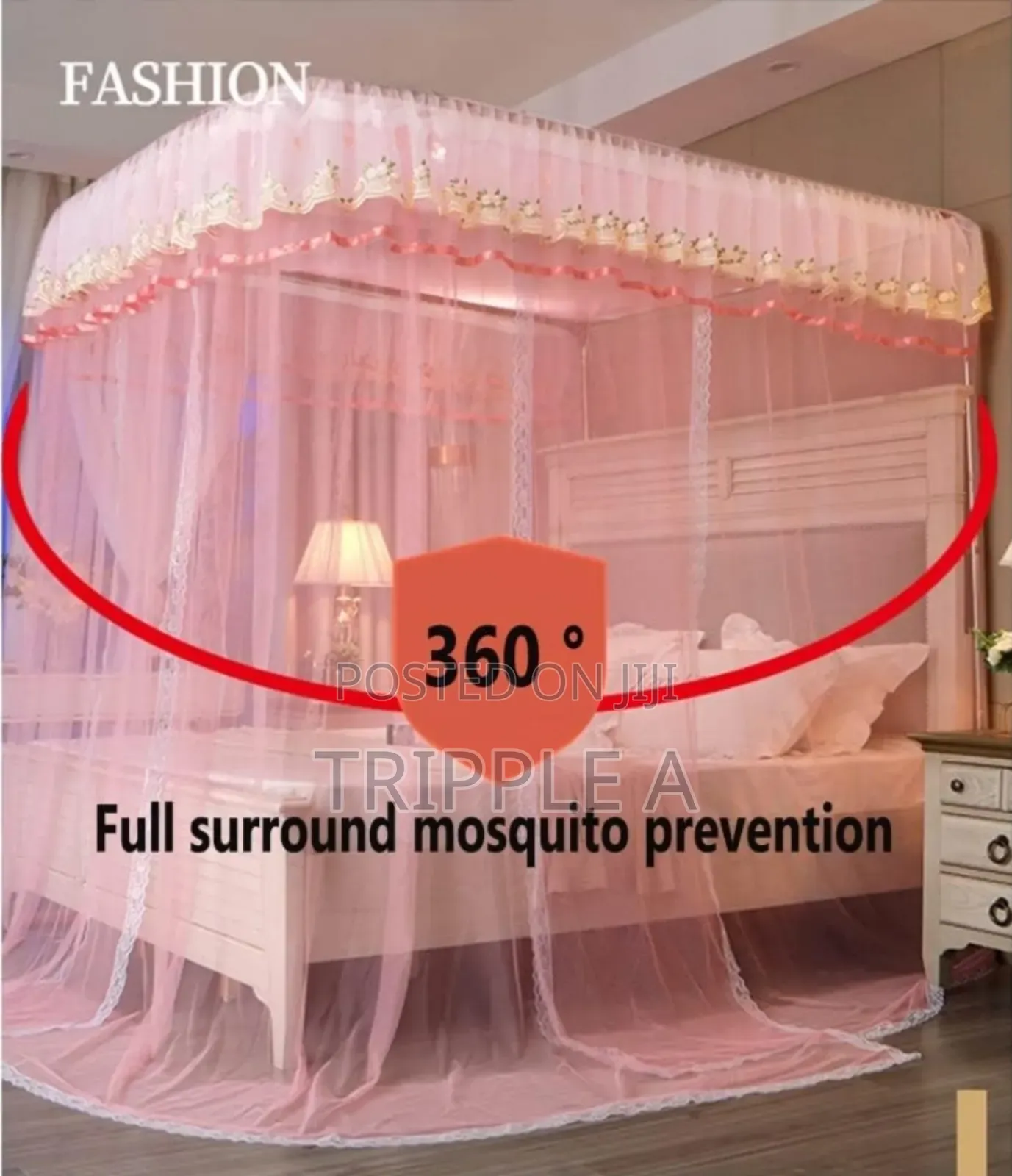 Pink Two Stand Mosquito Net 5x6 and 6x6