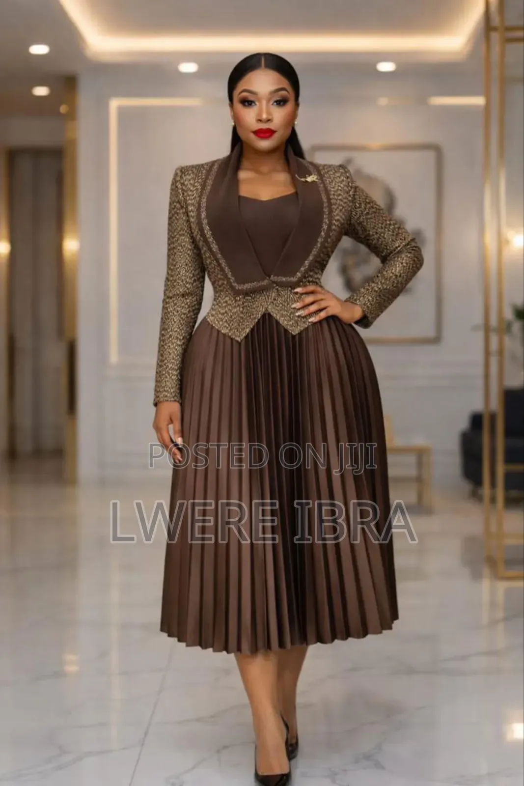 Brown Round Dresses for Ladies