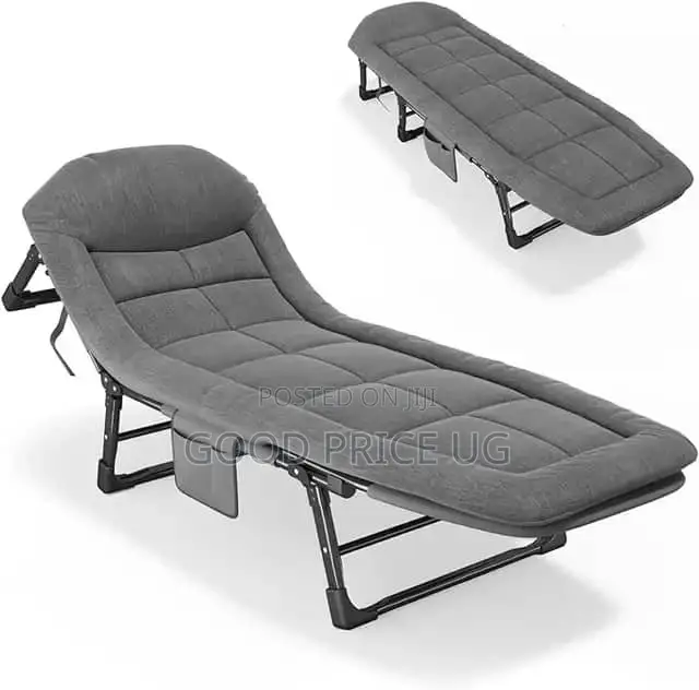 5-Position Adjustable Folding Camping Cot and Lounge Chair,