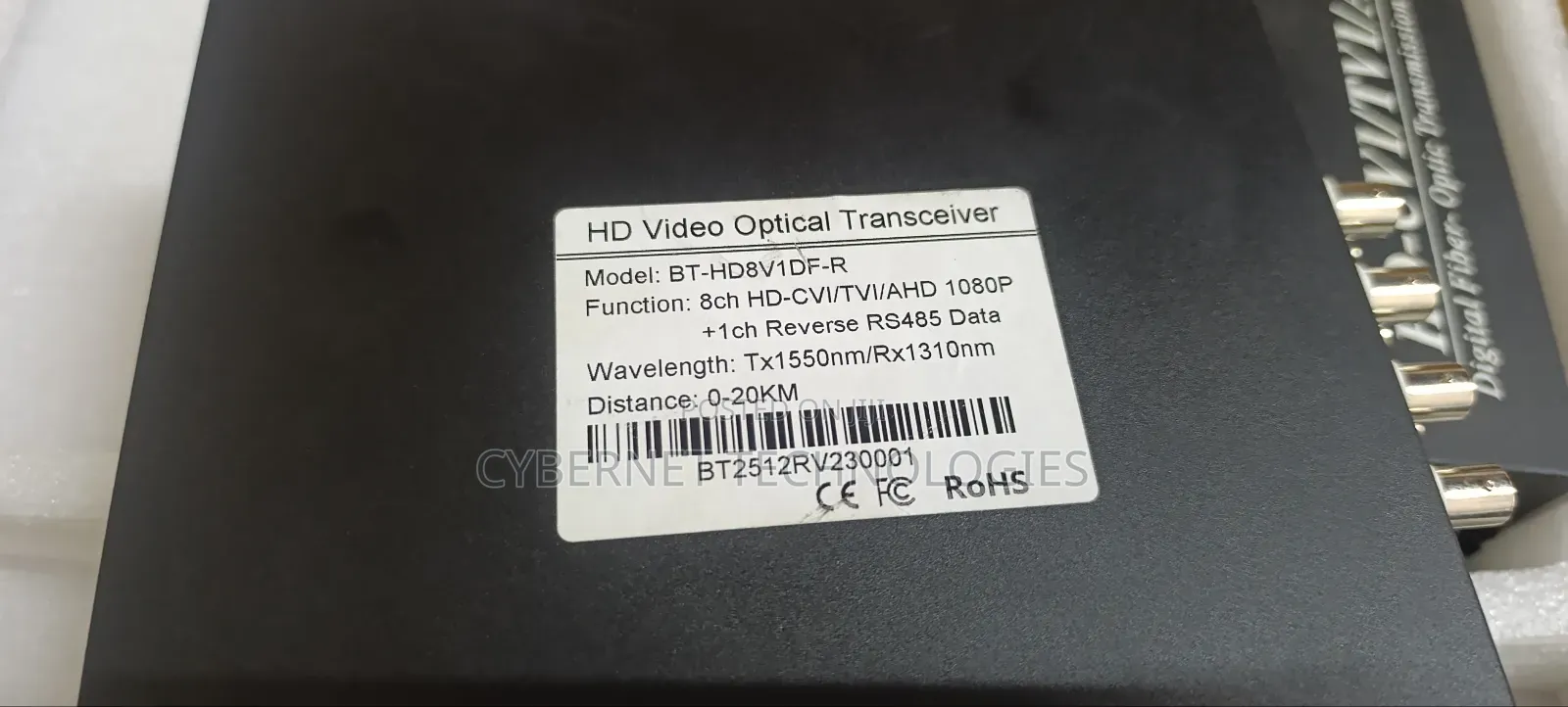 8ch Analog Ahd/Cvi/Tvi to Ip Fibre Optic Converter