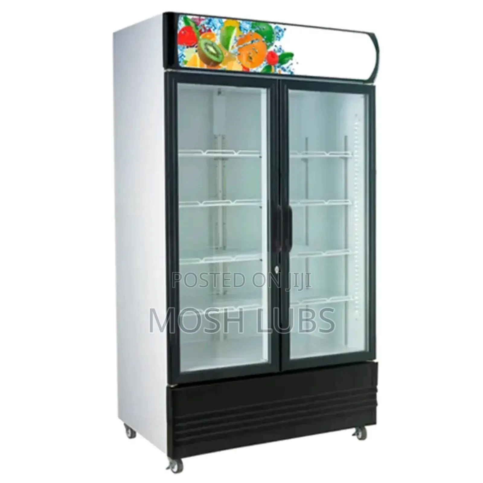 Spj 380l Showcase Beverage Chiller Double Door Refrigerator