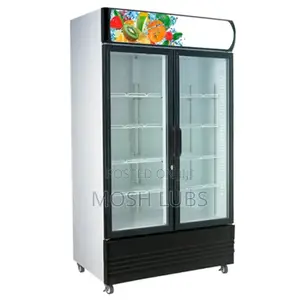 Spj 380l Showcase Beverage Chiller Double Door Refrigerator