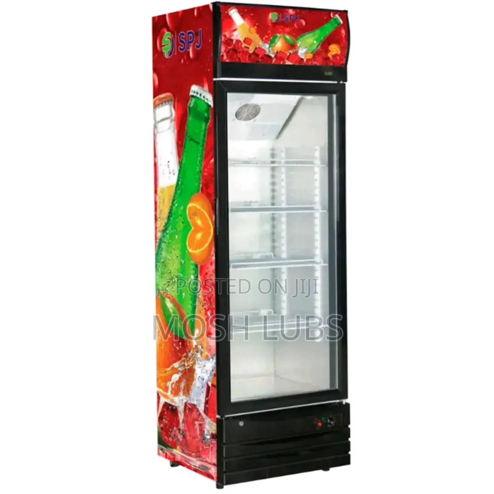 Spj 380l Showcase Beverage Chiller Double Door Refrigerator