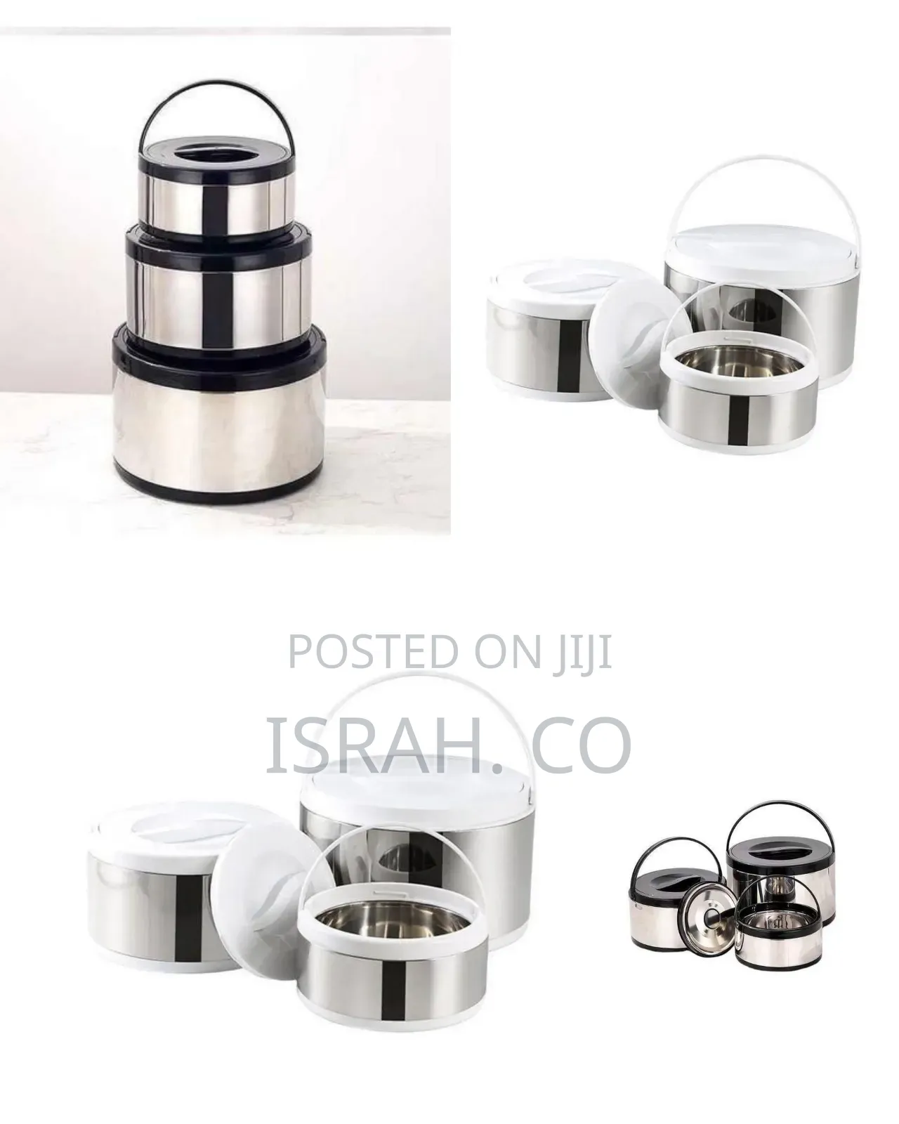 Insulated Food Warmer Casserole Set With Serving Handles (2l+4l+8l)