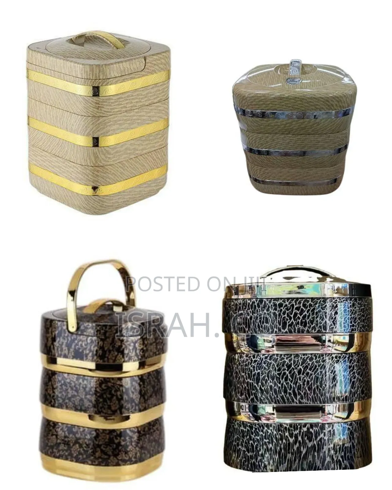 Elegant Multi-Tiered Insulated Food Carrier