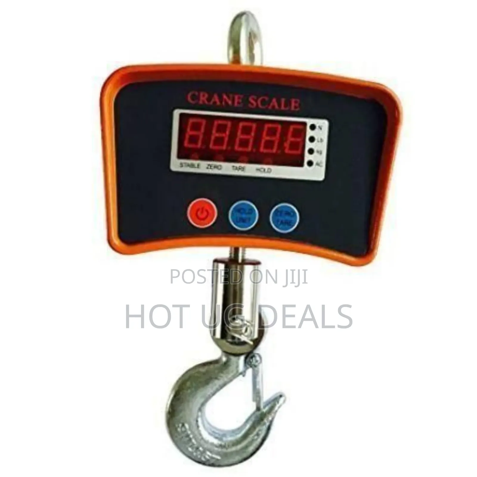 500kg Rechargeable Hanging Crane Weighing Scale - Black