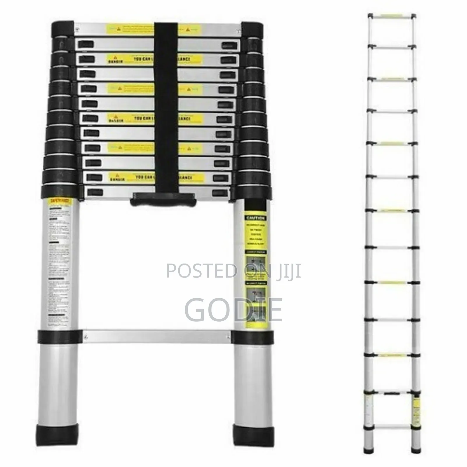 Multifunctional Aluminum Telescopic Extension Ladder 3.8m, 13 Steps.
