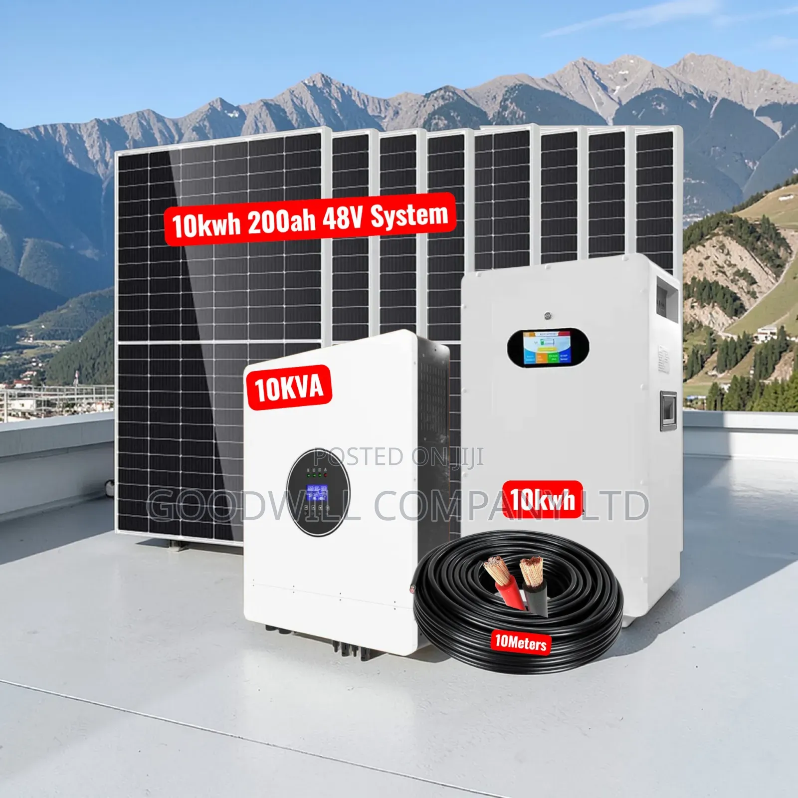 10kwh Lithium Solar System Full Kit (10kwh 48v 10kva Hybrid 48v)