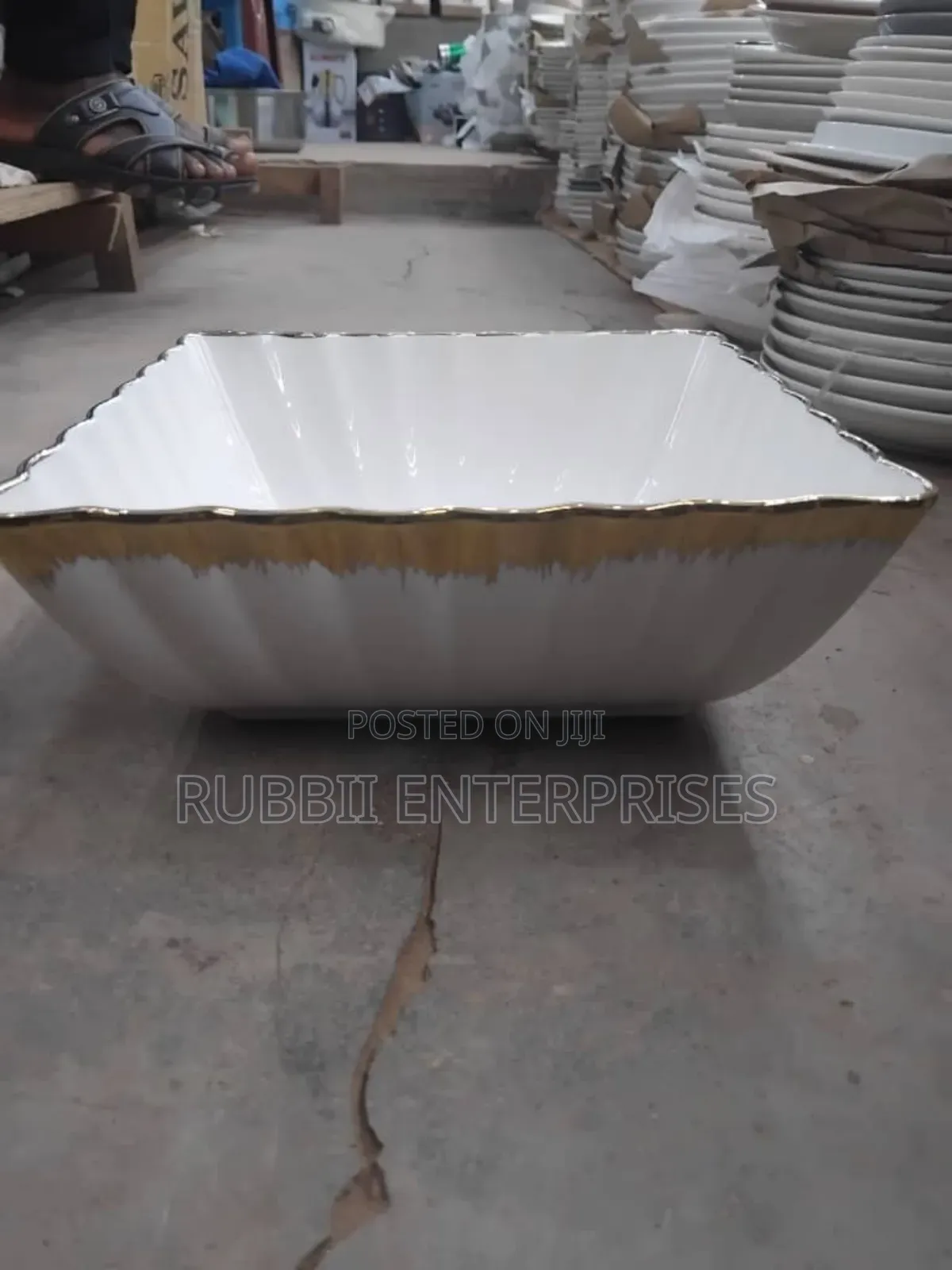 White Porcelain Serving Bowl