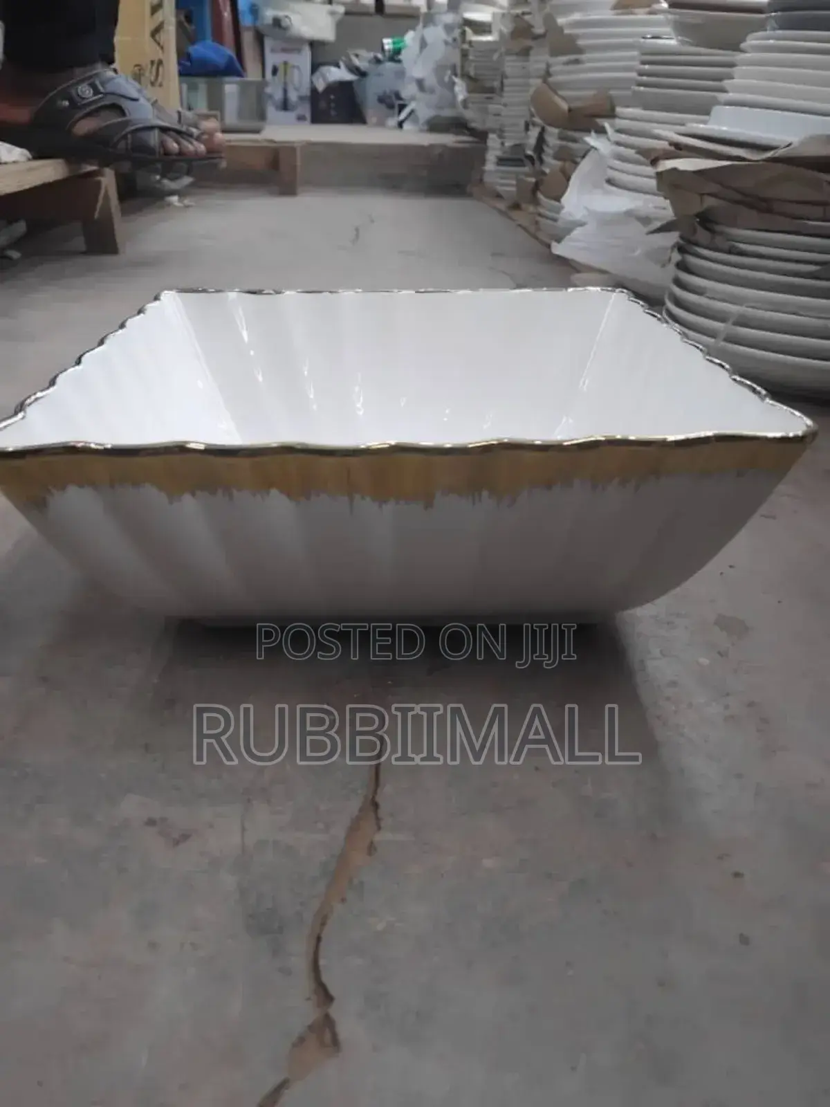 White Porcelain Serving Bowl