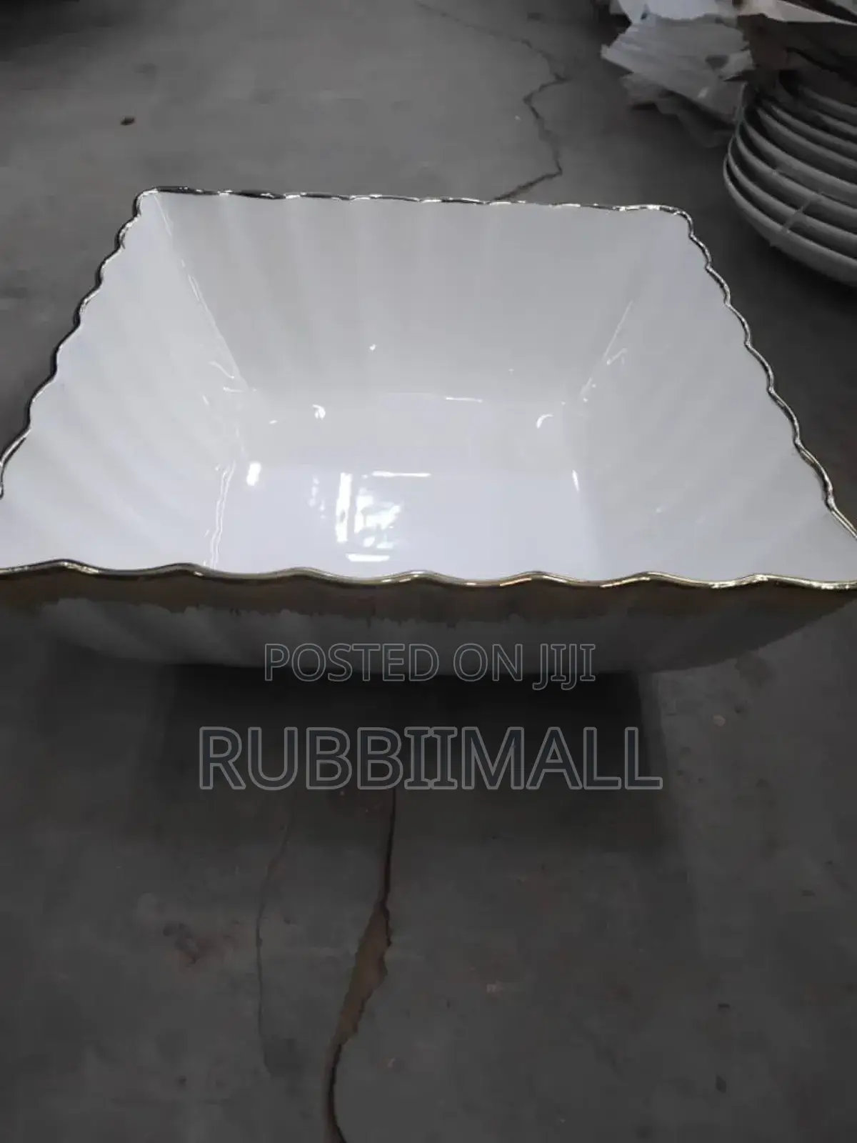 White Porcelain Serving Bowl