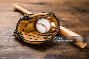 Baseball Cake Topper, Light Brown Mini Dollhouse Glove and Ball Set