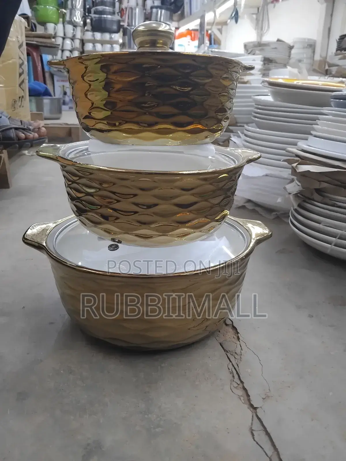 Serving Dishes 3pc ~ Gold Coated