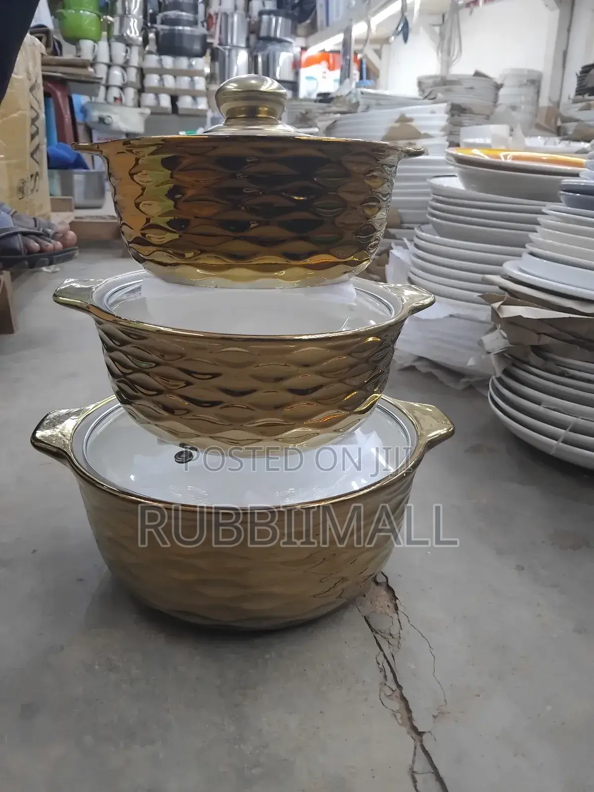 Serving Dishes 3pc ~ Gold Coated