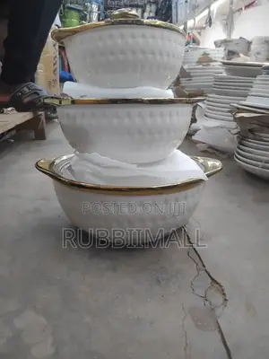 Serving Dishes 3pc ~ Gold Linning