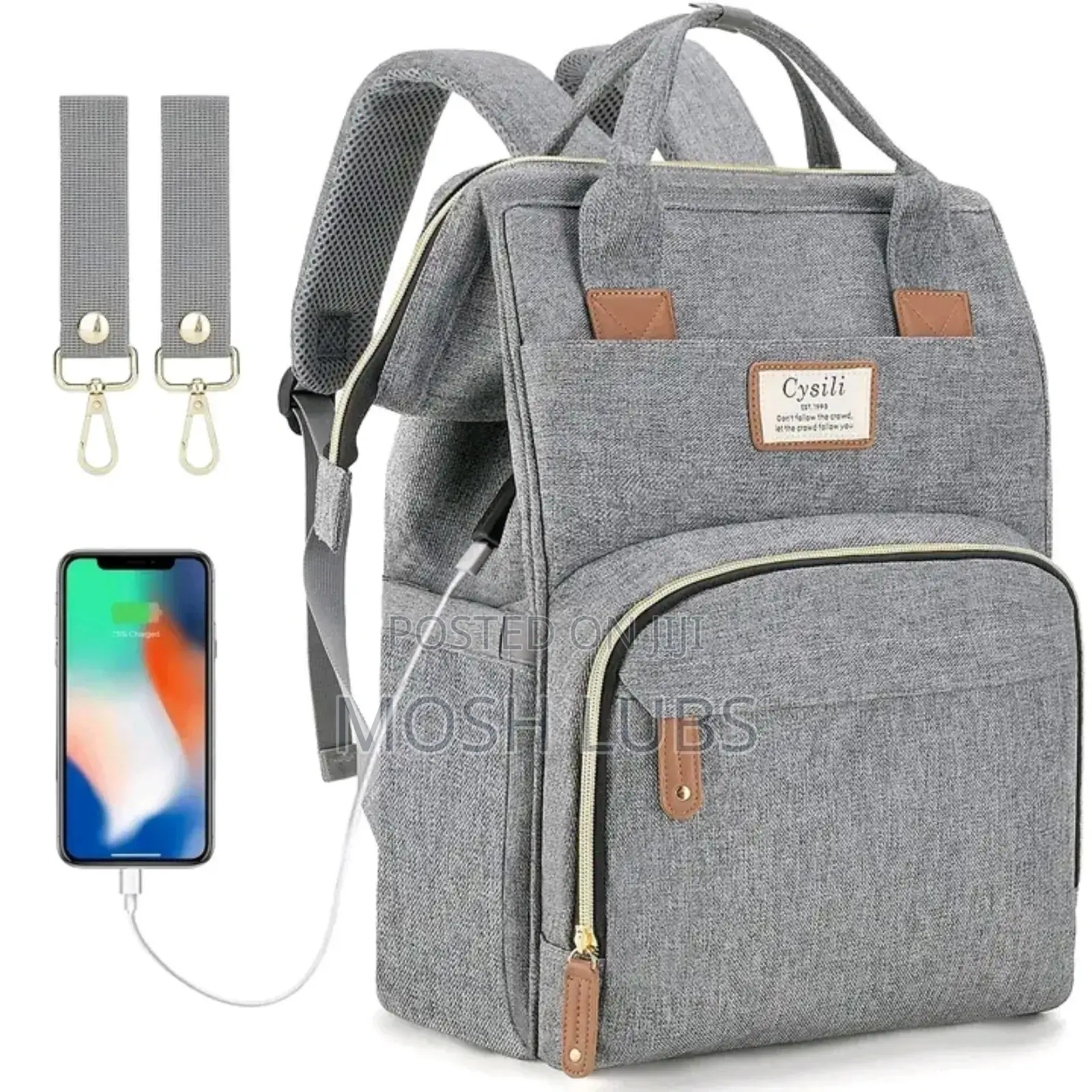 Diaper Bag/Nappy Changing Bag With A Multifunctional Travel Basinet