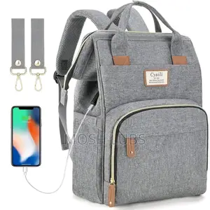 Diaper Bag/Nappy Changing Bag With A Multifunctional Travel Basinet