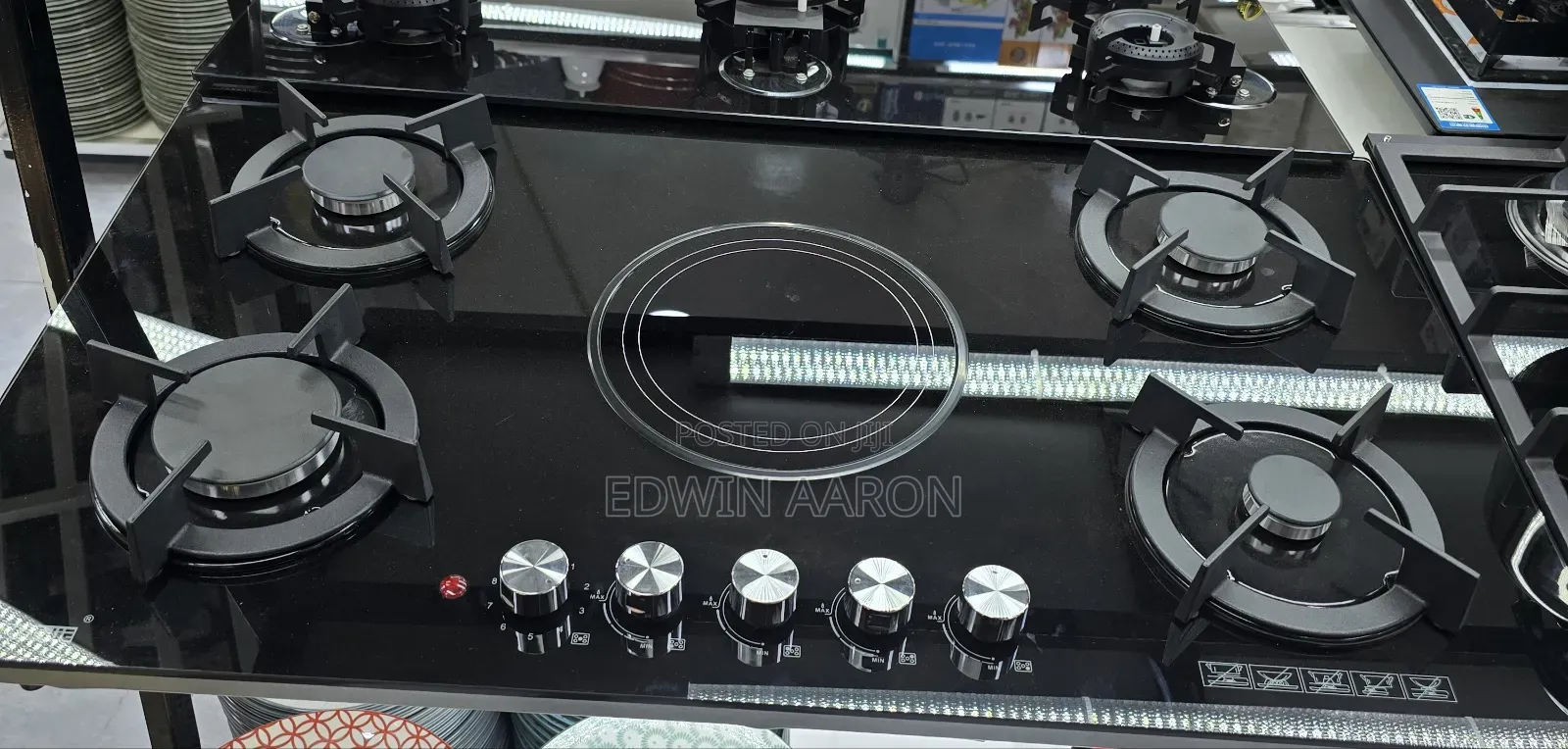 Genjin Tempered Glass Gas Hob 4+1