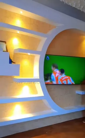 Tv Unit Gypsum and Lights