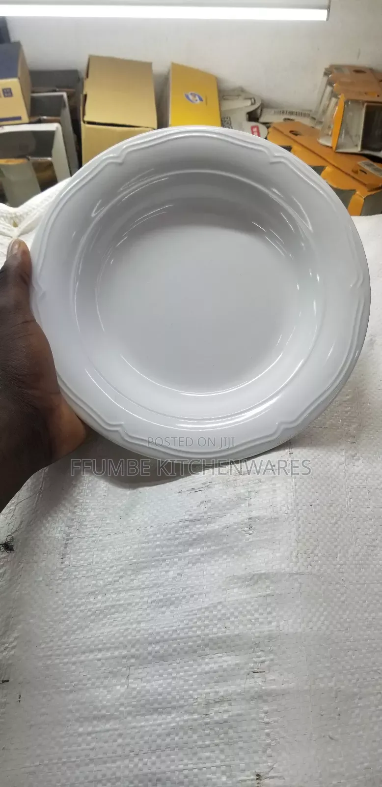 Mellamine Plate White 6 Pieces