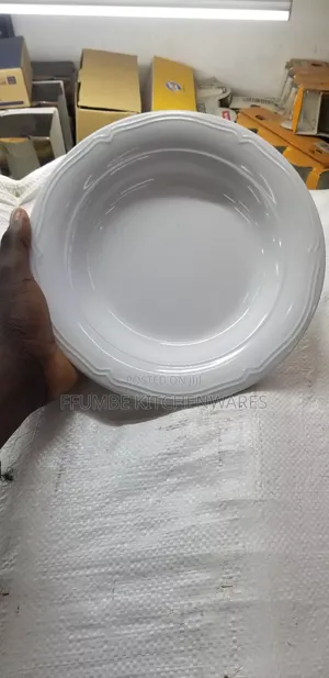 Mellamine Plate White 6 Pieces