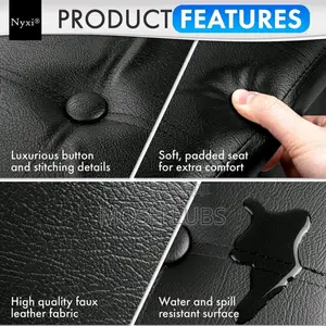 Faux Leather Home Decor Multipurpose Storage Box With A Footstool