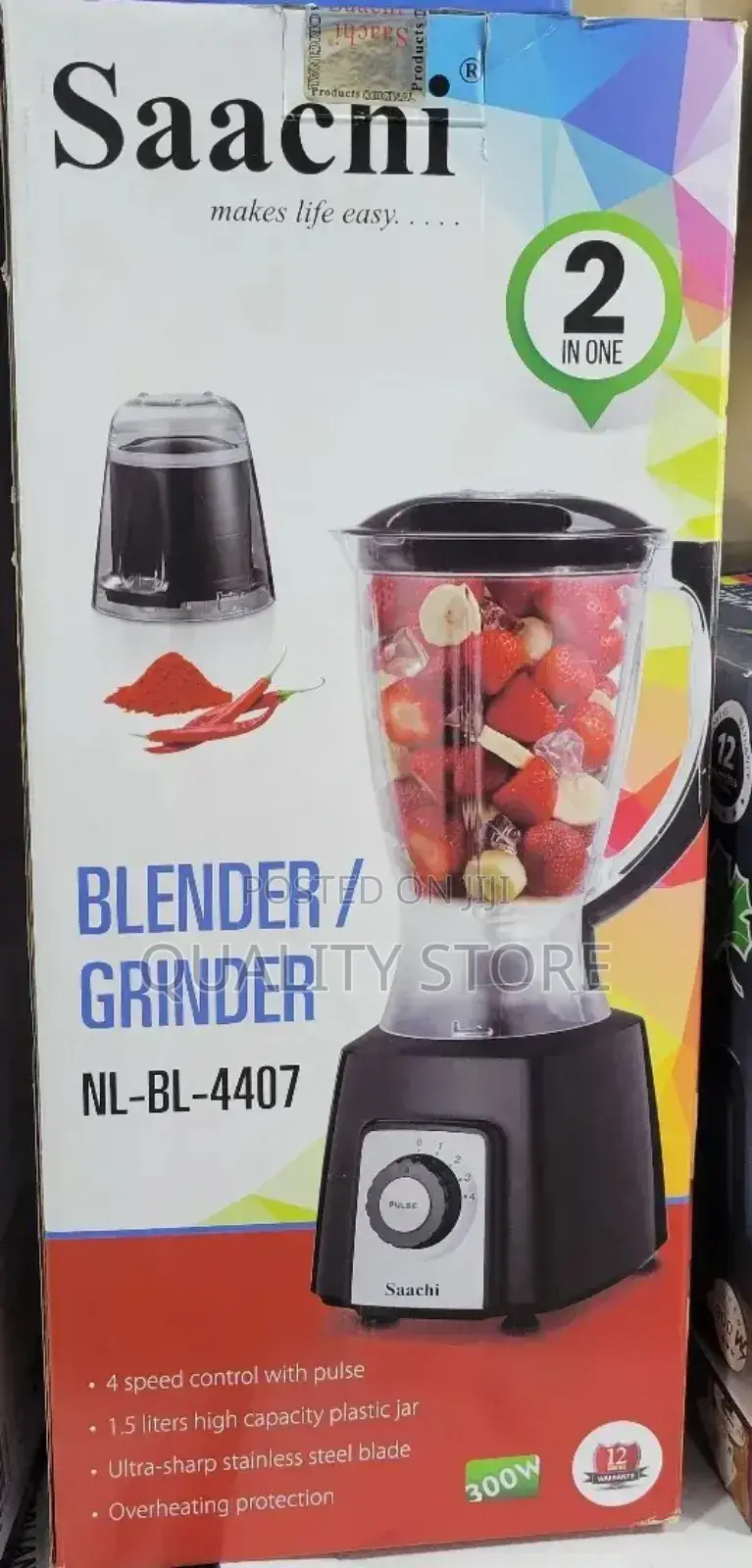 Saachi 2 in 1 Electric Blender Nl-Bl-4407