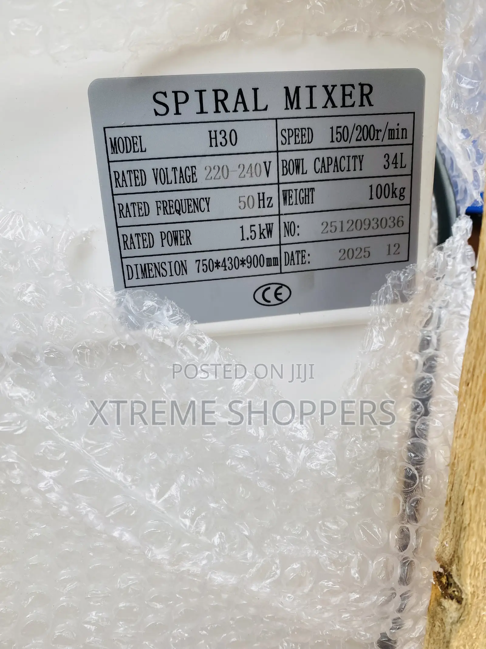 Commercial B30 / Dough Mixer / Baking Machine