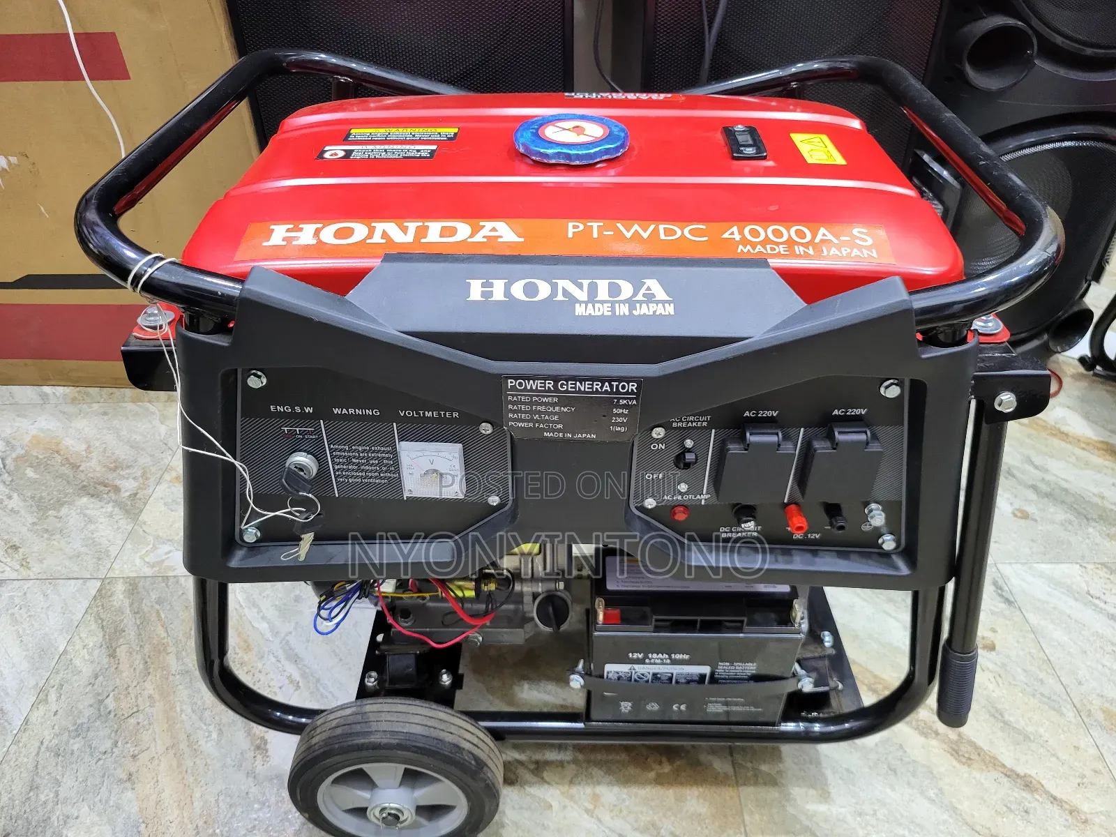 Honda 7.5kva Key-to-Start Petrol Powered Generator