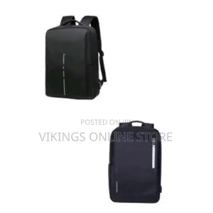 Anti Theft Laptop Bag With Charging Port Black/ Blue