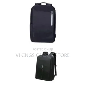 Anti Theft Laptop Bag With Charging Port Black/ Blue